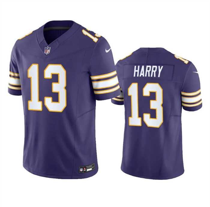 Men & Women & Youth Minnesota Vikings #13 NKeal Harry Purple 2023 F.U.S.E. Throwback Vapor Untouchable Limited Jersey->minnesota vikings->NFL Jersey
